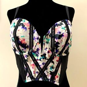 Victoria’s Secret Floral & Mesh Bustier